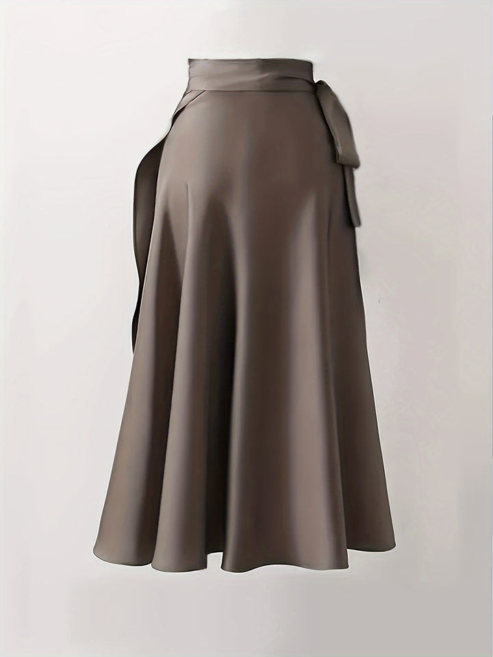 Levoire | Jupe Enroulée Taille Haute Dans Une Couleur Unie Élégante