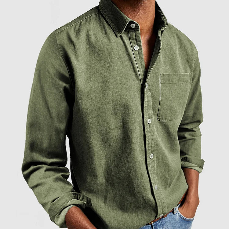Levoire | Chemise Classique Homme Élégante Vert