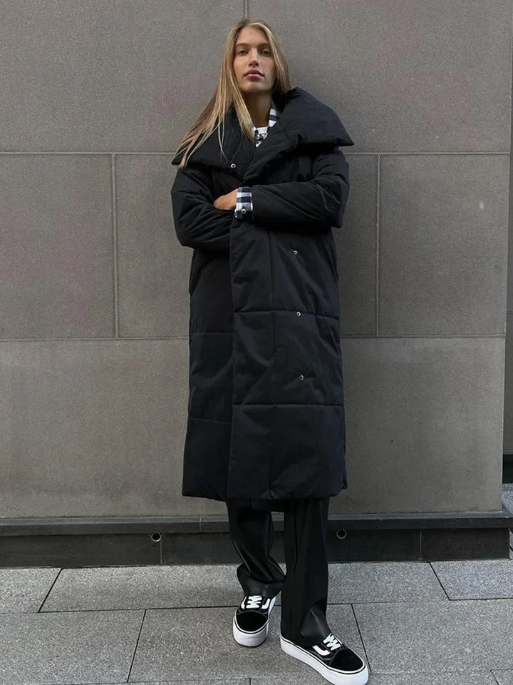 Levoire | Veste Matelassée Élégante Avec Ceinture Noir