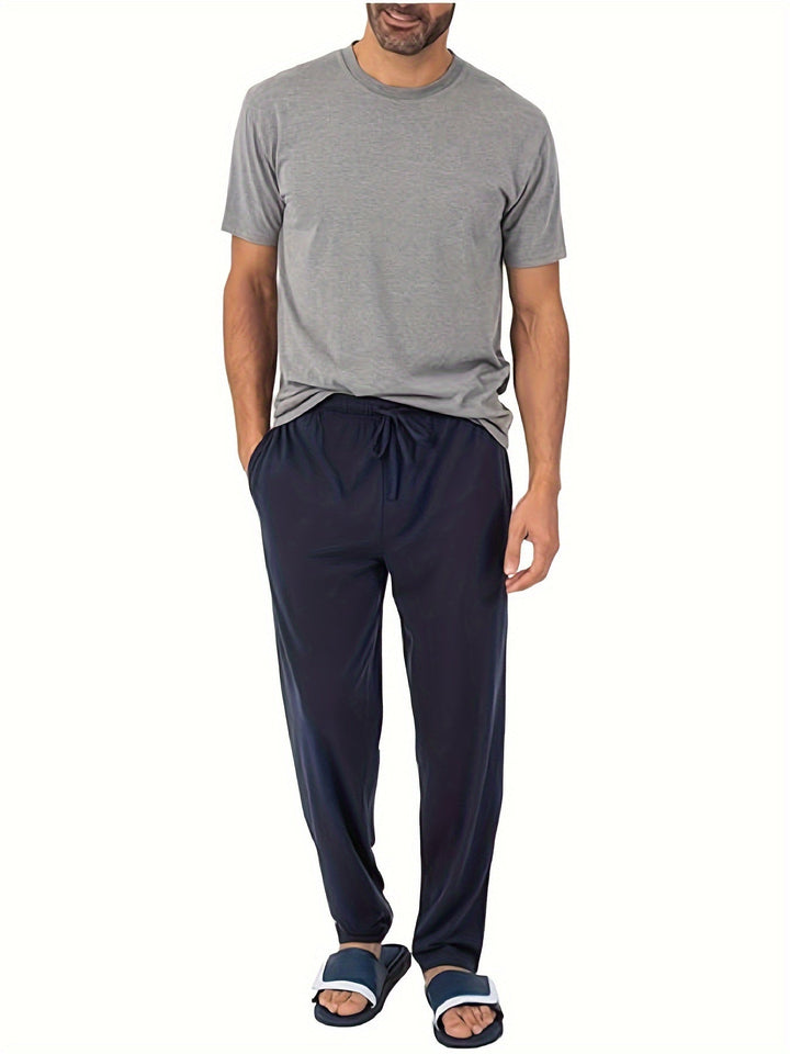 Levoire | Pantalons De Pyjama Pour Hommes Confortables En Couleur Unie Merikulho