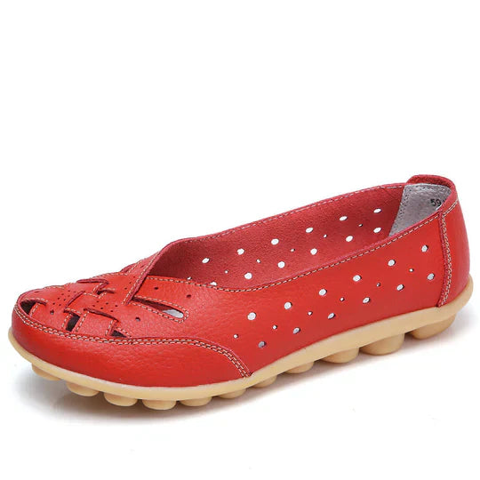 Levoire | Ballerines En Cuir Ultra Confortables Rot