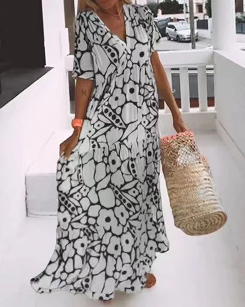 Levoire | Robe D'Été À Manches Courtes Pour Femmes Hannah Noir