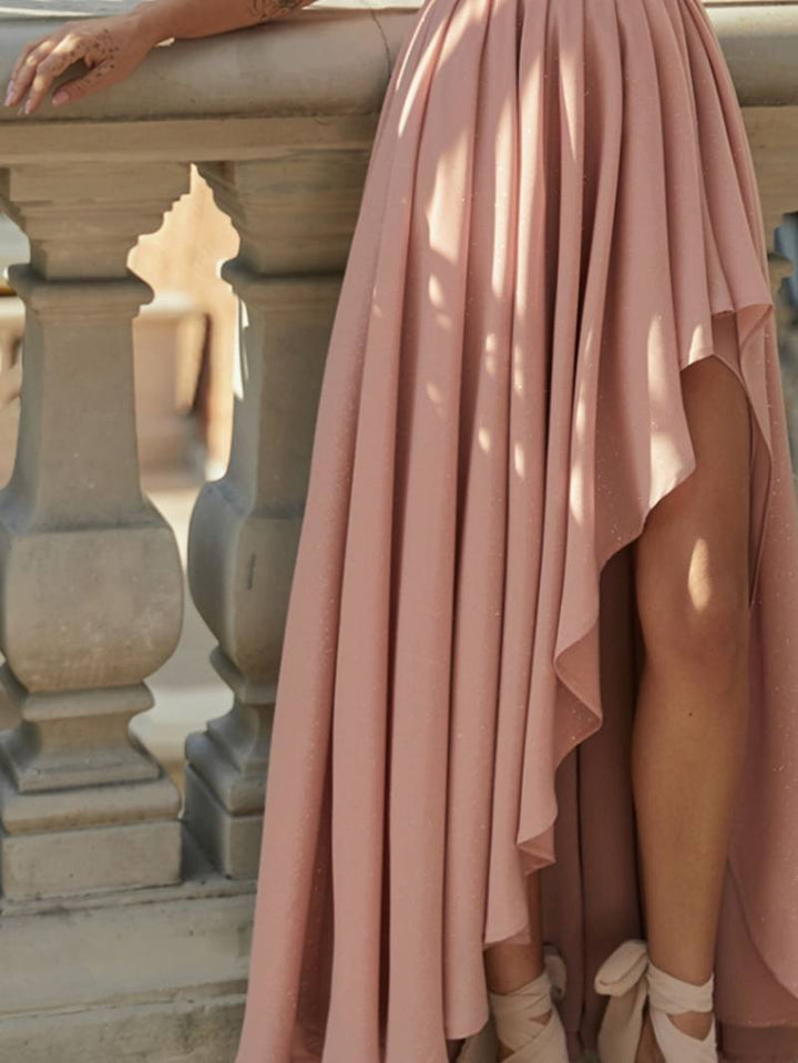 Levoire | Élégante Robe En Chiffon À Une Épaule Pour Femmes