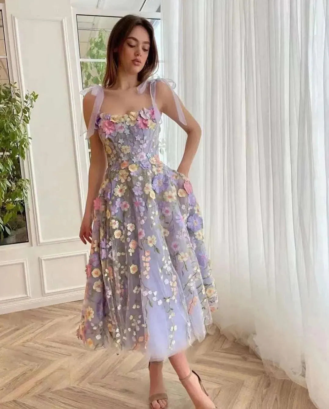 Levoire | Robe à fleurs 3D