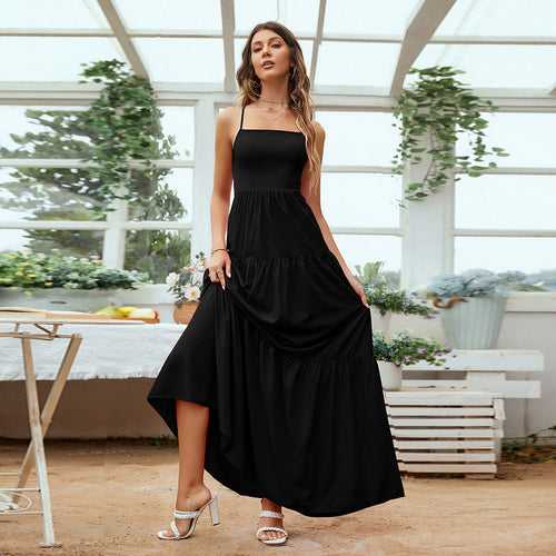 Levoire | Robe longue avec ceinture et dos nu