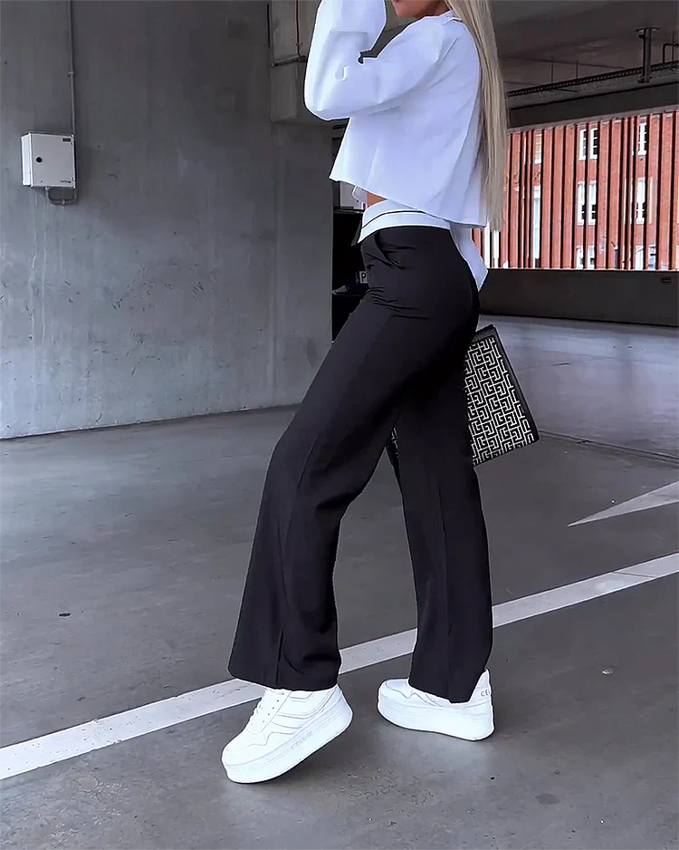Levoire | Crop Top & Pantalon Largemonté Taille Haute Satz
