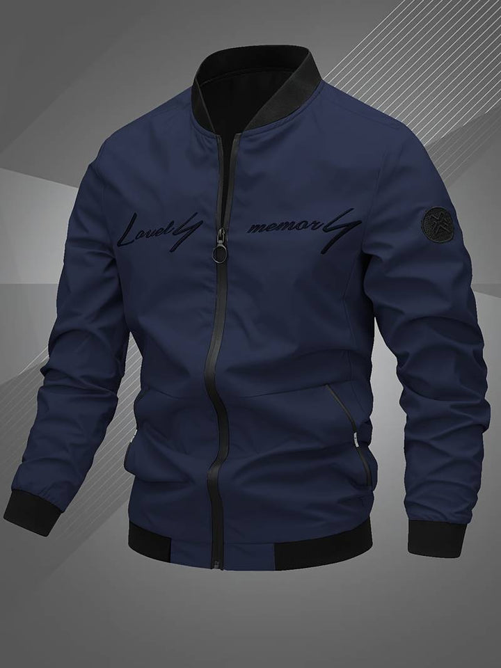 Levoire | Veste à col avec fermeture éclair à manches longues et poches Gris de mer