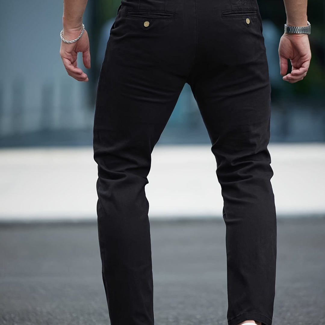 Levoire | Pantalon En Coton Slim Fit Pour Homme Avec Broderie Couleurs De Saison