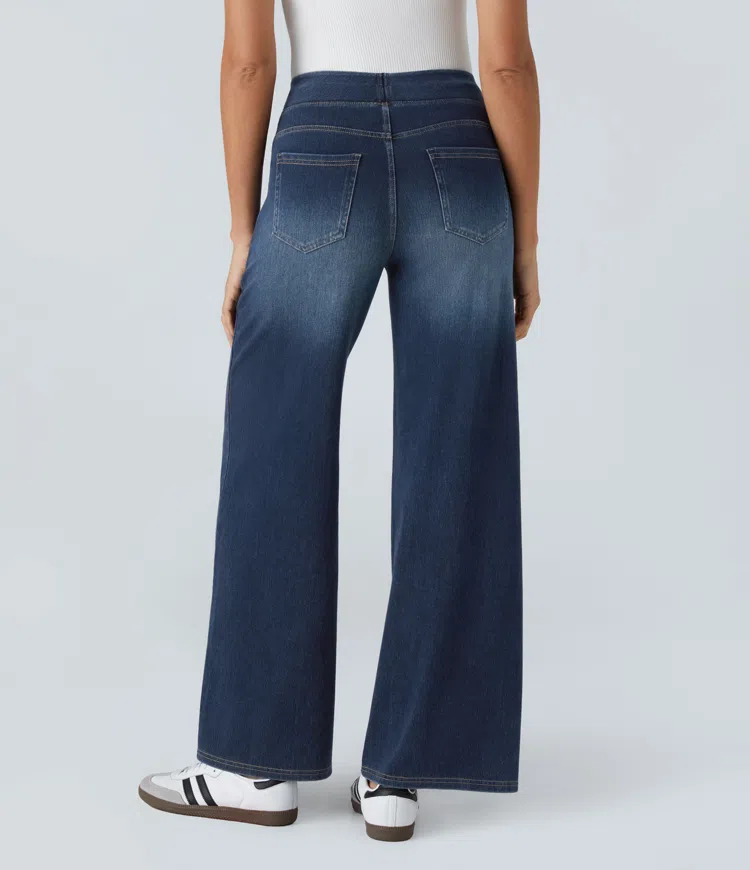 Levoire | Pantalon Denim Stretch Taille Haute Femme