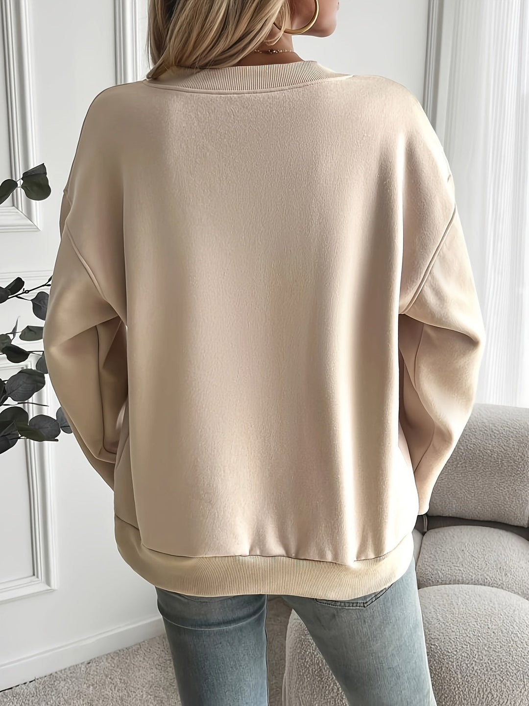 Levoire | Sweatshirt À Col Rond Avec Épaules Tombantes
