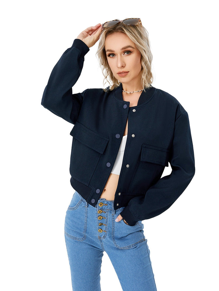Levoire | Veste bombardier fine Bleu marine