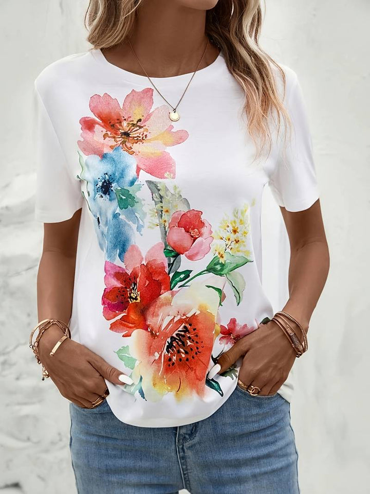 Levoire | T-Shirt Avec Imprimé Floral Et Col Rond