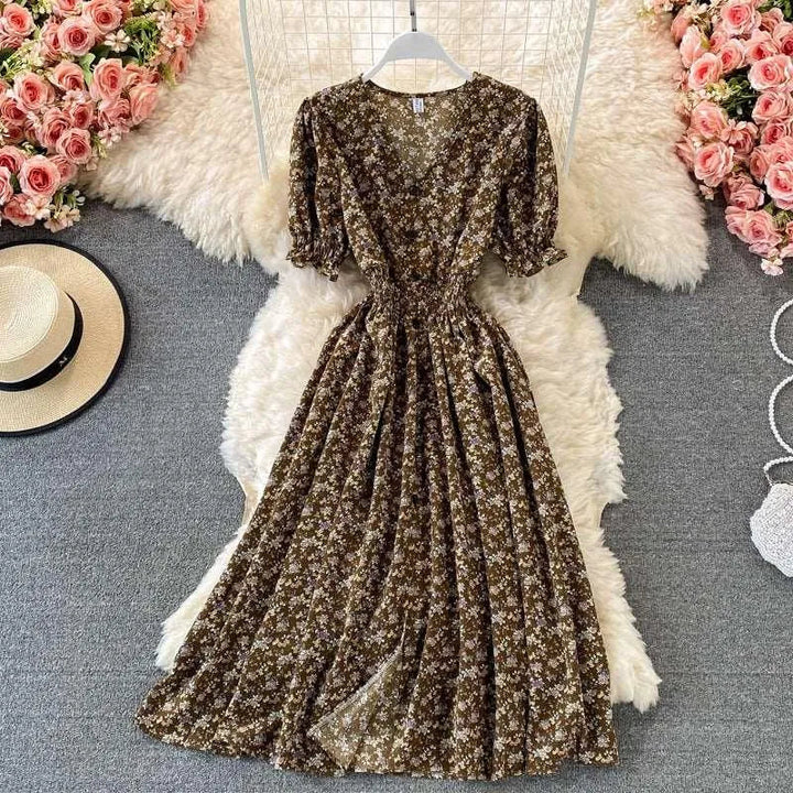 Levoire | Robe femme à manches courtes Braun Une taille