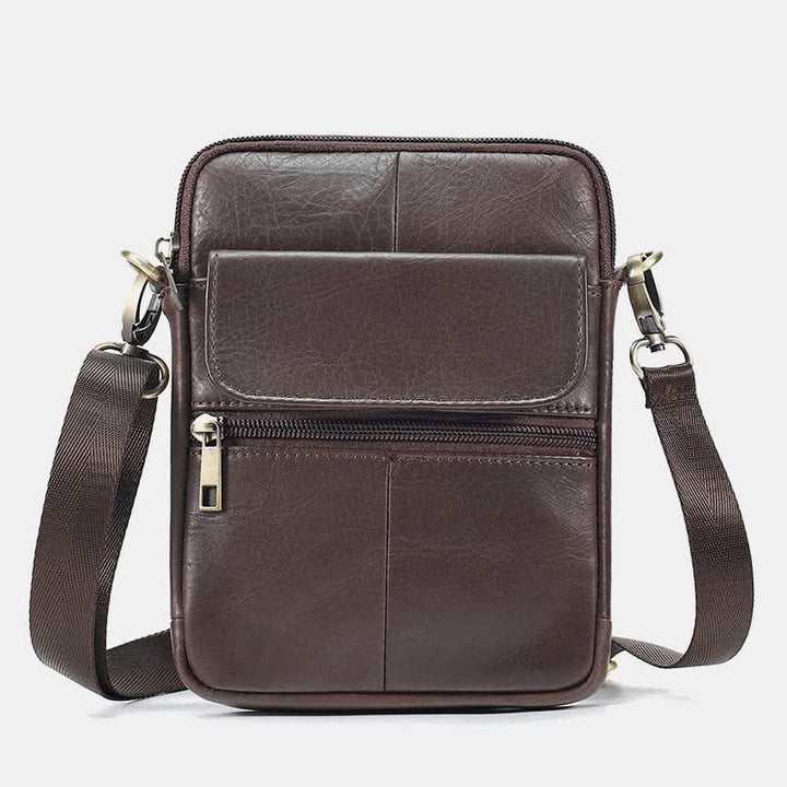 Levoire | Petit Sac À Bandoulière En Cuir Véritable Pour Hommes