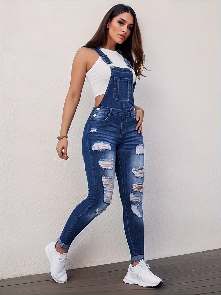 Levoire | Bleu Denim Salopette bleu moyen