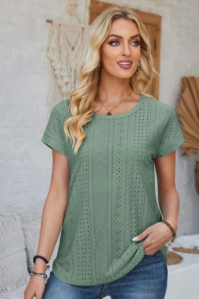 Levoire | Motif De Violon Loimuku Pyöreäkaulainen T-Shirt À Manches Courtes Vert