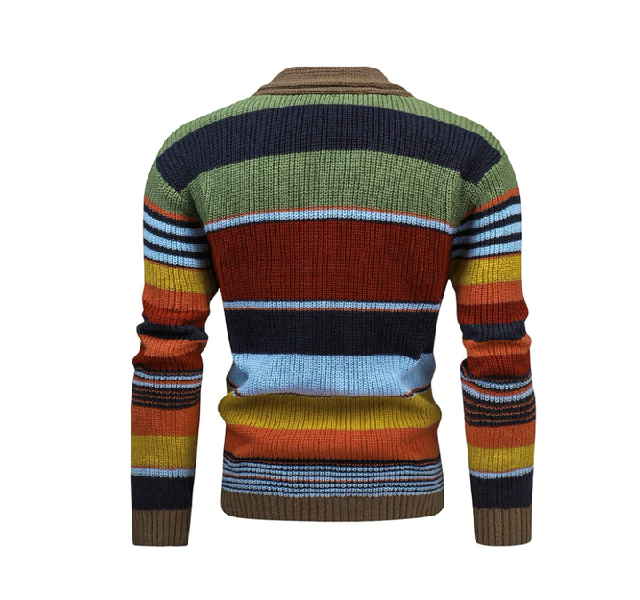 Levoire | Gilet rayé à manches longues avec bouton
