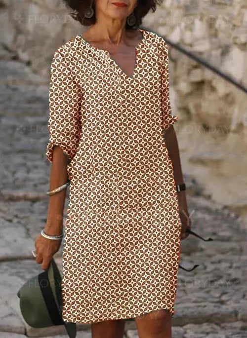 Levoire | Robe Midi Ilmava Braun