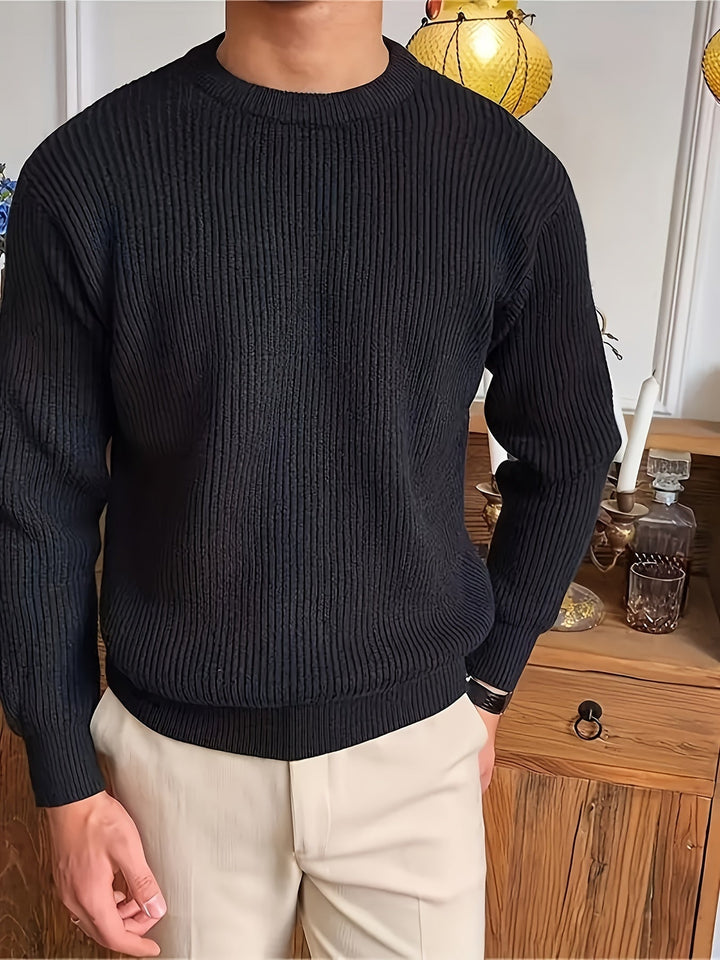 Levoire | Pull-Over En Laine Pour Hommes À Col Rond