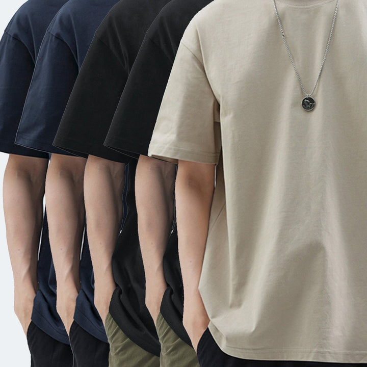 Levoire | 5 Pack Décontractées Coton Pour Hommes T-Shirts