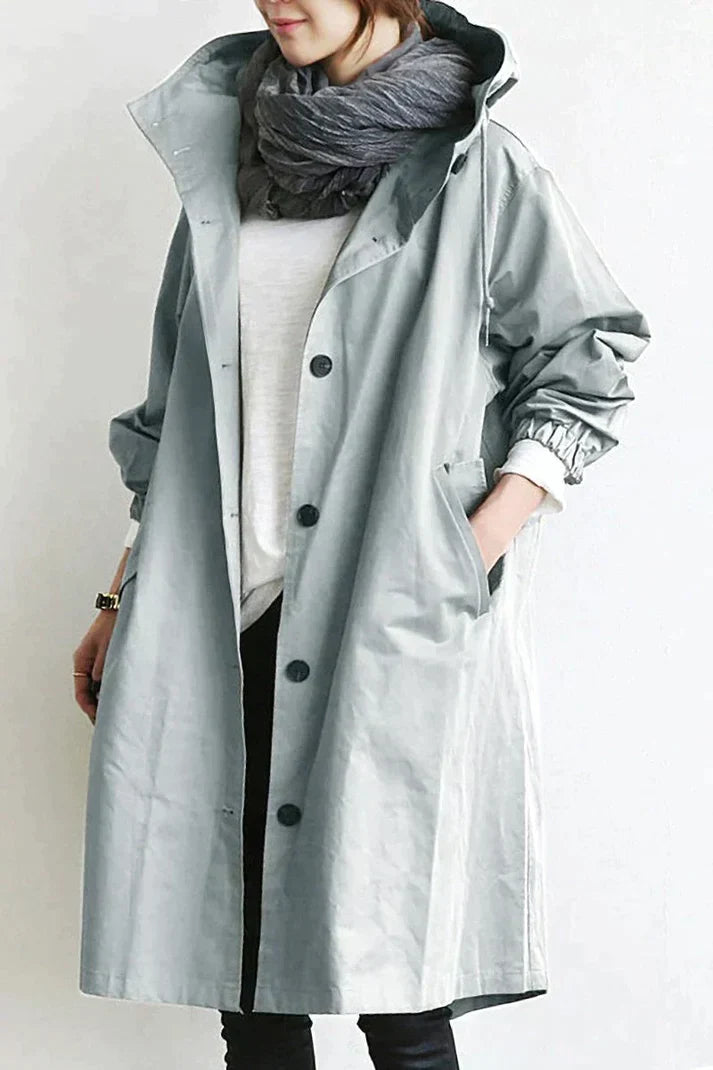 Levoire | Trenchcoat Avec Capuche Gris