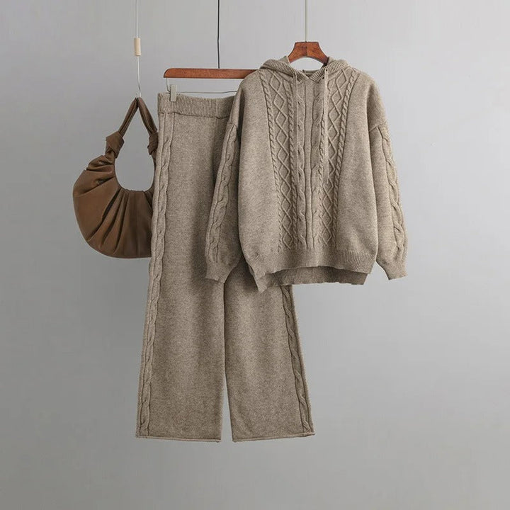Levoire | Très grande, super confortable robe en tricot Khaki