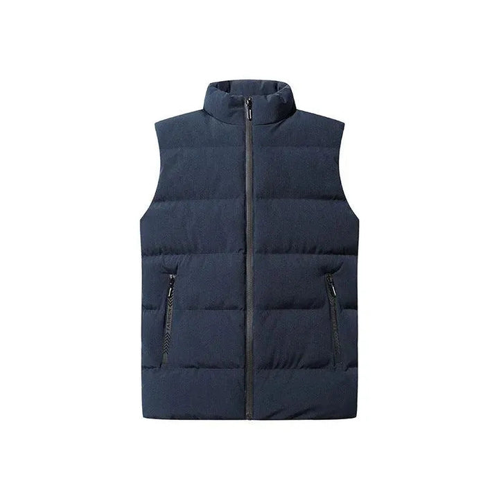 Levoire | Gilet pour hommes sans mélange avec fermeture éclair Bleu foncé