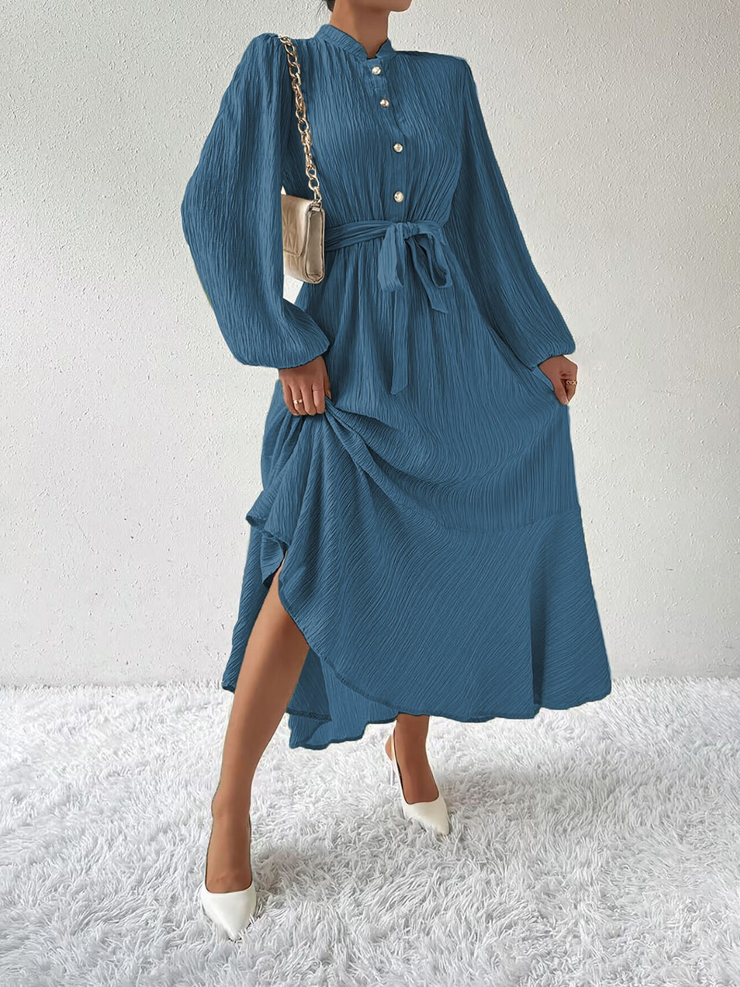 Levoire | Robe À Manches Longues Et Ceinture À Nœuds