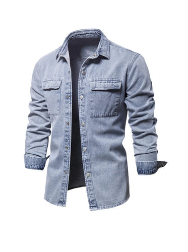 Levoire | Rento Veste En Denim À Manches Longues Avec Boutons Et Poches