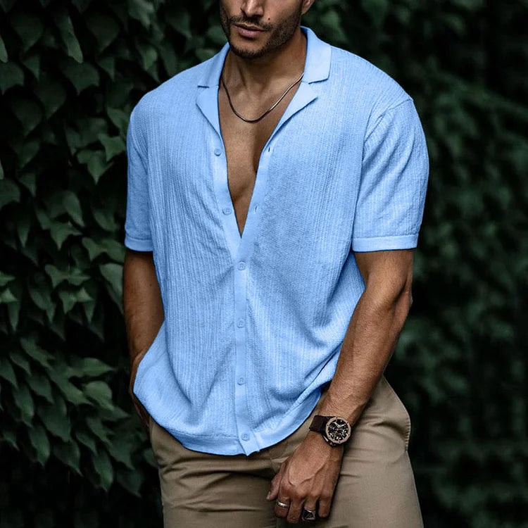 Levoire | Chemise Pour Homme Élégante Et Confortable Avec Boutons Bleu