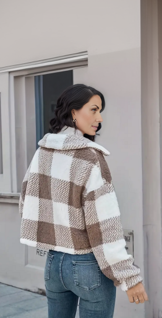 Levoire | Veste En Teddy Douce Courte Pour Femmes