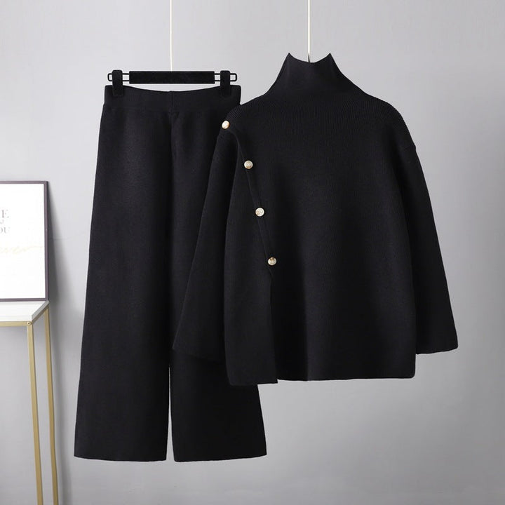 Levoire | Pull À Col Ronde Et Pantalons En Tricot Amples