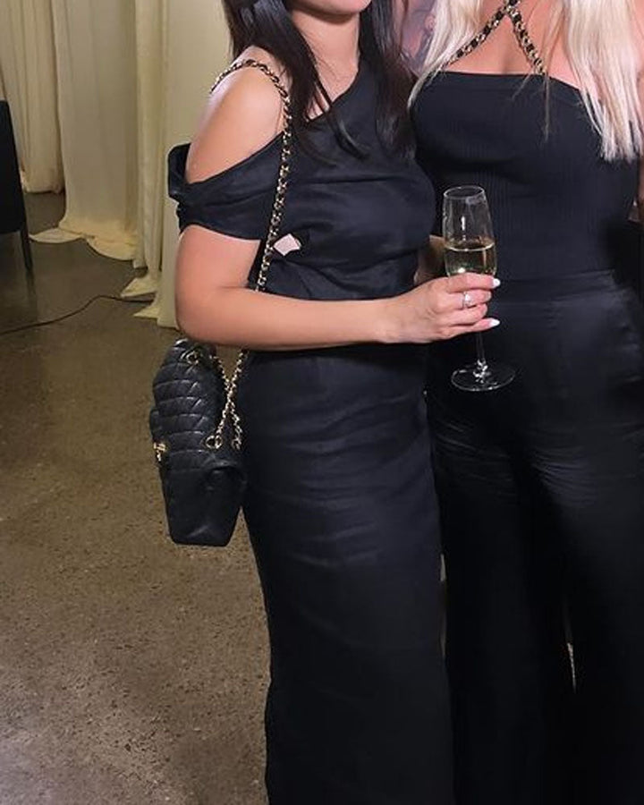 Levoire | Robe En Lin À Une Épaule Élégante