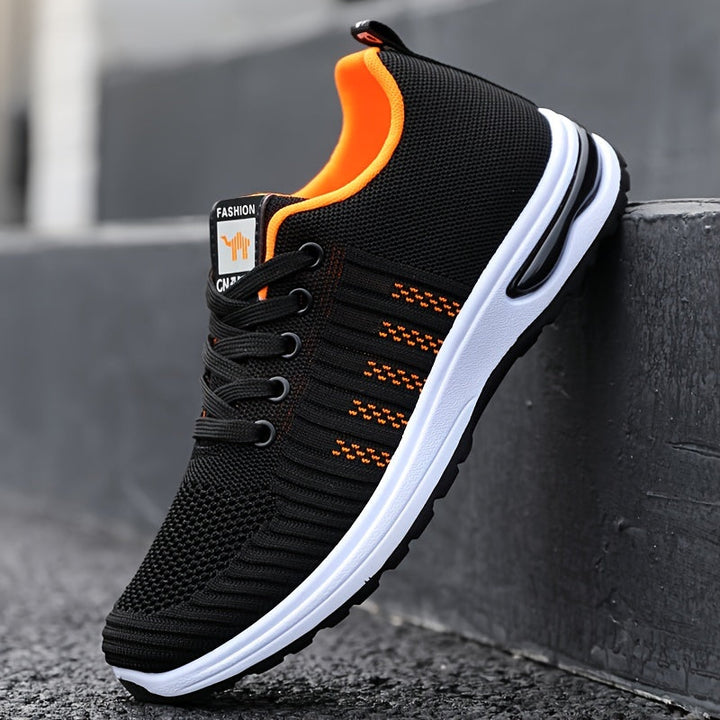 Levoire | Chaussures De Course Sportives À Semelle Souple Pour Hommes Noir Orange
