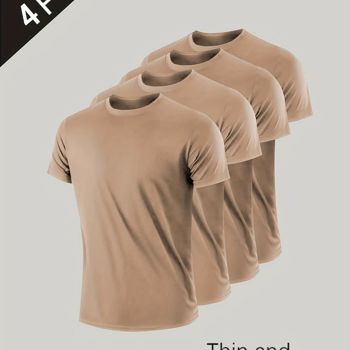 Levoire | T-Shirt Unicolore Pour Hommes À Manches Courtes