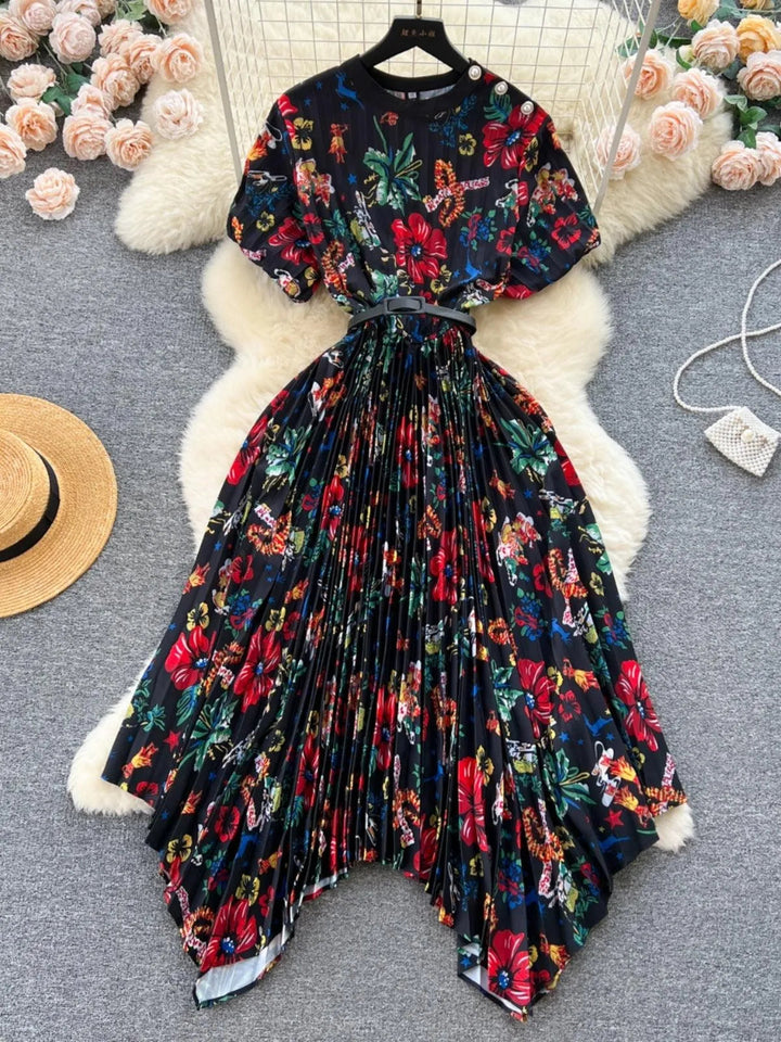 Levoire | Robe en A plissée irrégulière