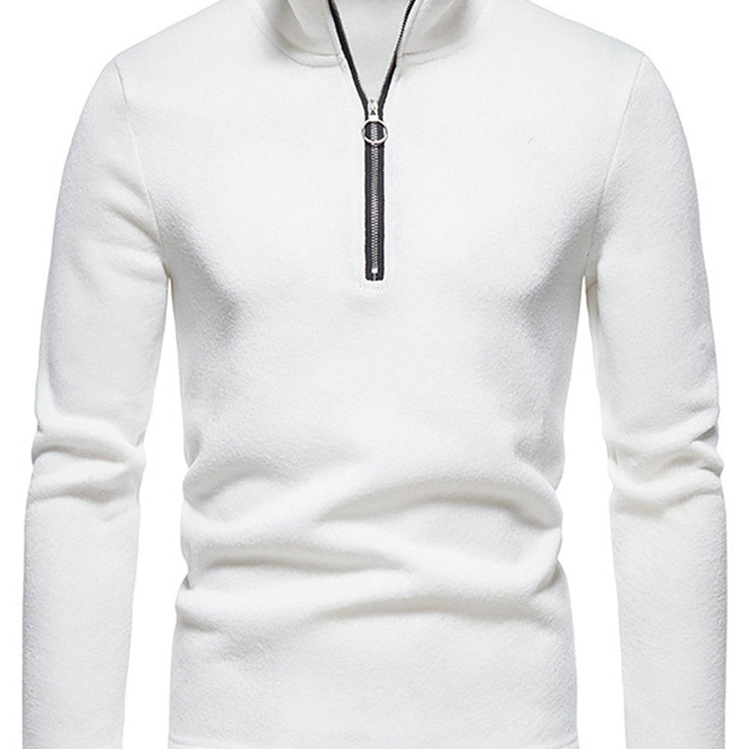 Levoire | Hoodie Pour Hommes À Demi-Zip Blanc