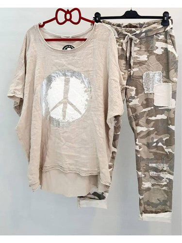 Levoire | Ensemble Partagé Avec Motif Camouflage Et Cordon