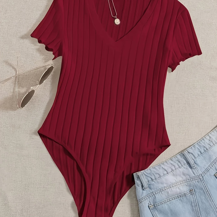 Levoire | Body Uni Avec Décolleté En V