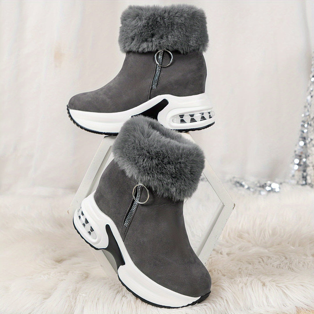 Levoire | Bottines Chaudes Avec Fourrure Grau