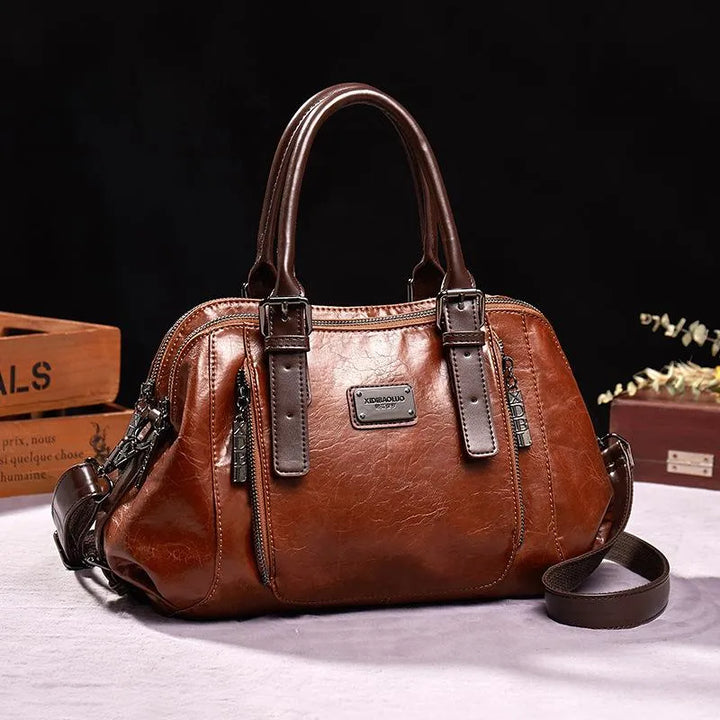 Levoire | Élégant Sac Bandoulière En Cuir Premium Braun