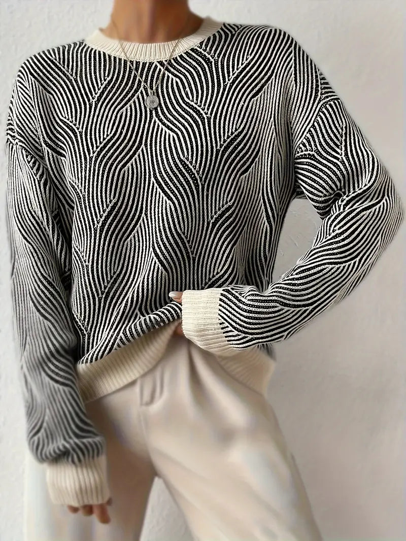 Levoire | Pull-Over Avec Impression Abstraite Élégant, Chaud Et Unique