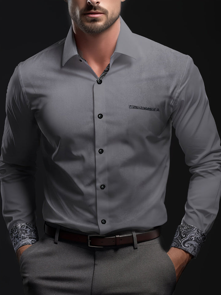 Levoire | Chemise Officielle Pour Hommes Gris clair