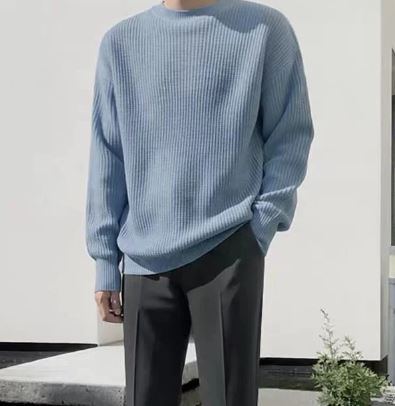 Levoire | Pull En Laine Doux Pour Hommes Bleu clair