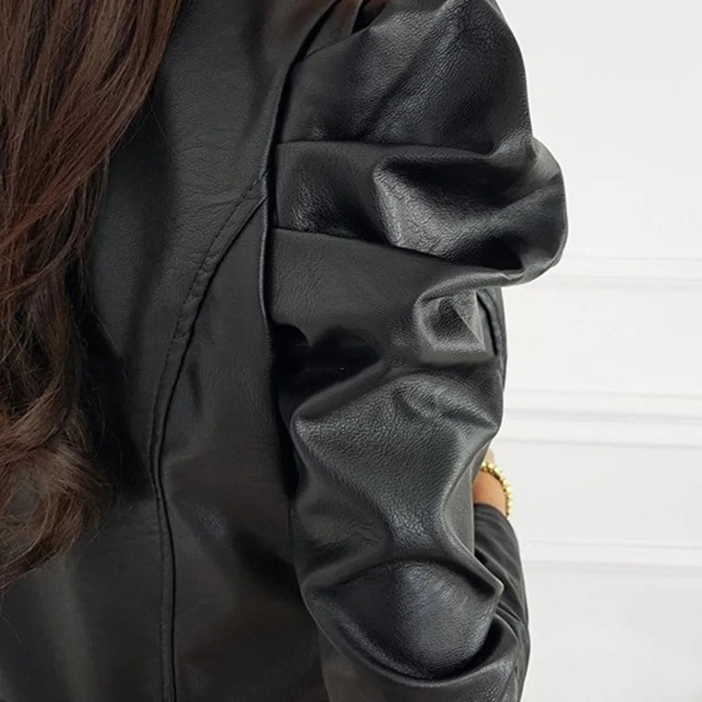 Levoire | Veste En Cuir Classique Avec Col O Élégant & Durable
