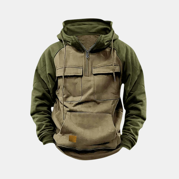 Levoire | Sweat À Capuche Pour Hommes Usage Extérieur Khaki
