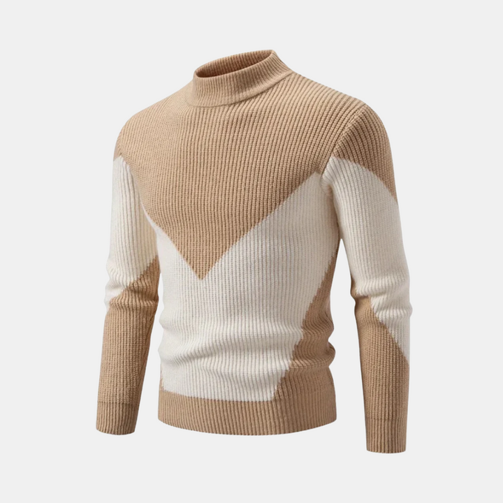 Levoire | Pull en Maille Haut de Gamme Style Moderne pour Hommes Beige Rommi