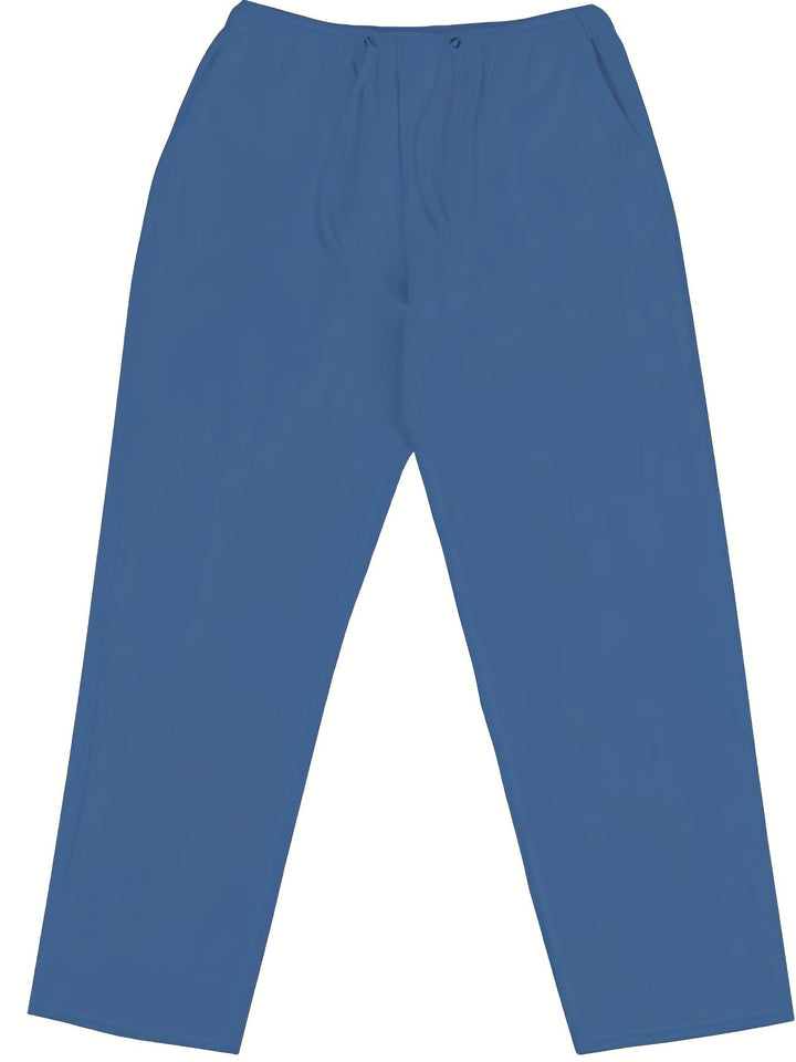 Levoire | Pantalons Pour Hommes En Mélange De Coton Et De Lin Avec Une Taille Élastique Décontractée