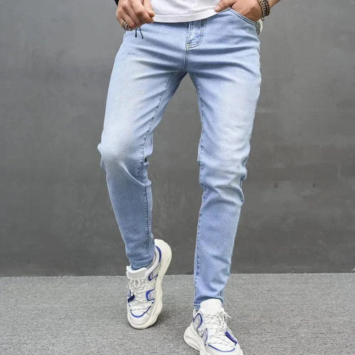 Levoire | Jean skinny pour homme en coton stretch Bleu clair