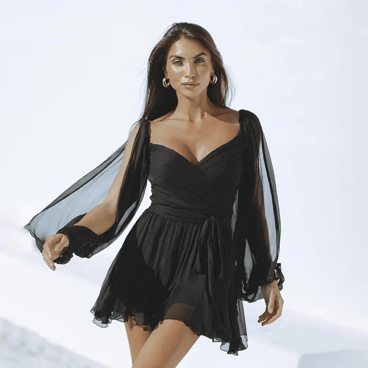 Levoire | Robe Mini Femme Motif Léopard Noir
